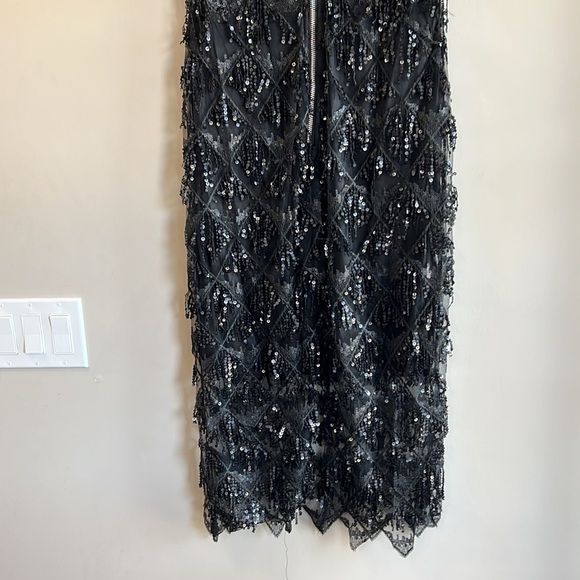New Black Sequin Midi Dress - Picture 11 of 14